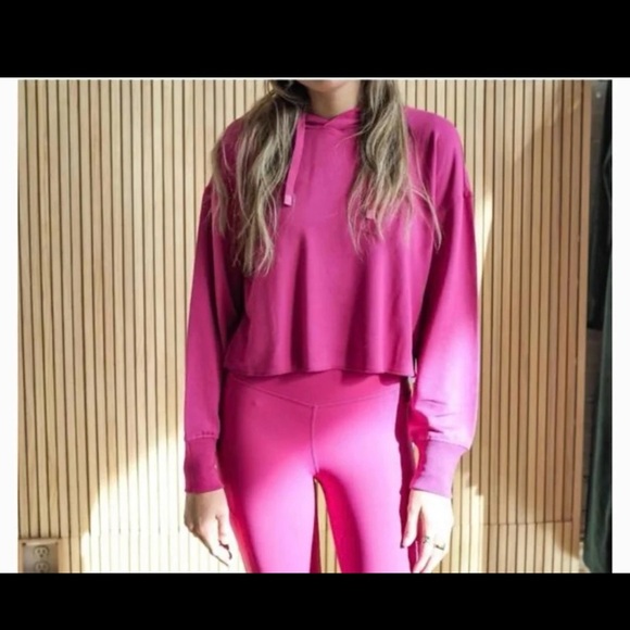 Z Supply Hit the Road Active Hoodie in Jewel Pink Size Small - Picture 3 of 12